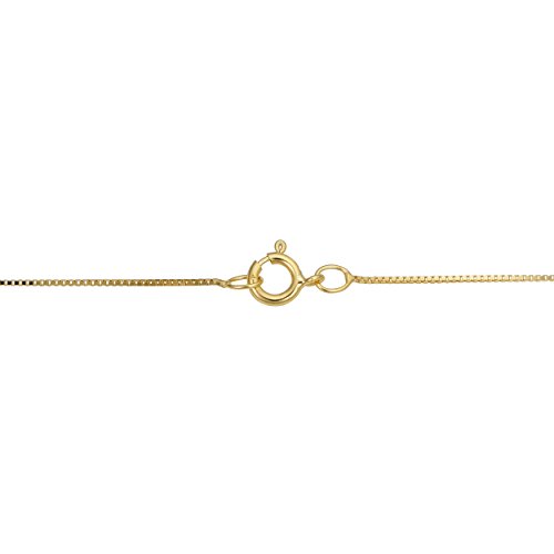 Kooljewelry 10k Yellow Gold 0.55 mm Venetian Box Chain Necklace (16, 18, 20, 22, 24, 30 or 36 inch)2