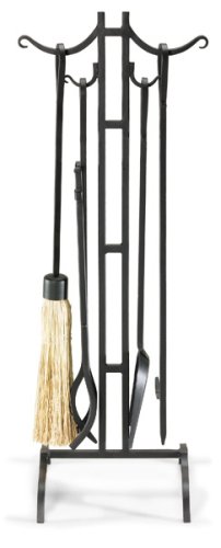 NAPA FORGE Pilgrim Home and Hearth 19010 City Bridge Fireplace Tool Set, 32″, 16 lbs, Black