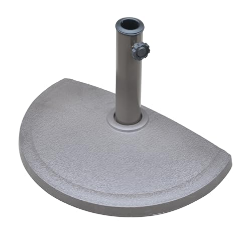 Island Umbrella Resin Half Round Umbrella Base, Brown 20-lbs