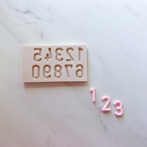 Skinny Numbers Baking Mold For Cupcakes, Cakepops, Chocolate Strawberries, Pretzels And Rice Krispies