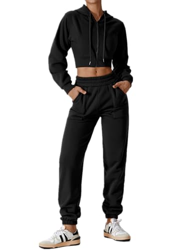 Amazon.com: ABOCIW Two Piece Outfits for Women Sweat Sets Fleece