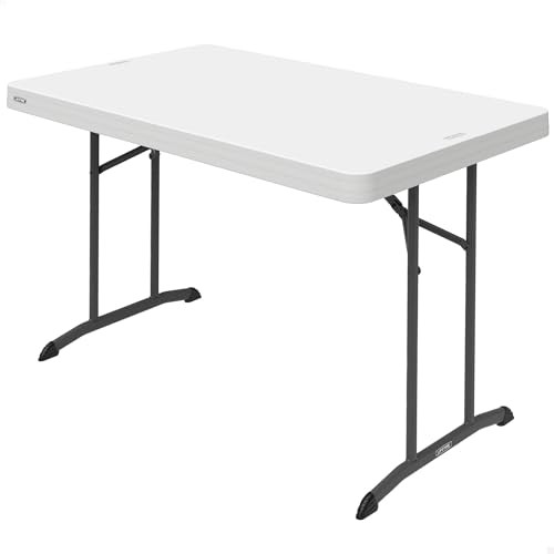 Table pliante Lifetime 92211 blanche 122x76 cm compacte pour intérieur et extérieur