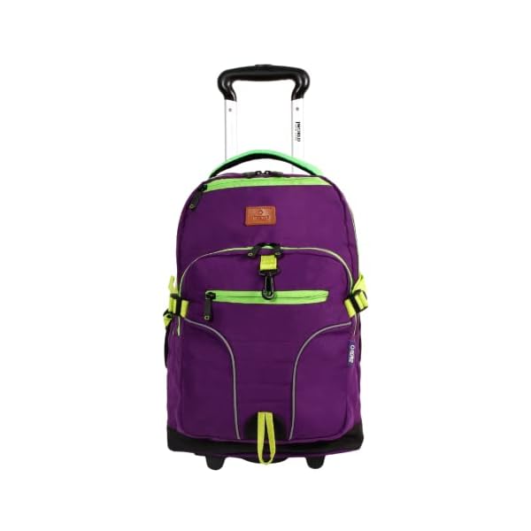 J World New York Lunar Rolling Backpack, Laptop Bag with Wheels, Purple, One Size