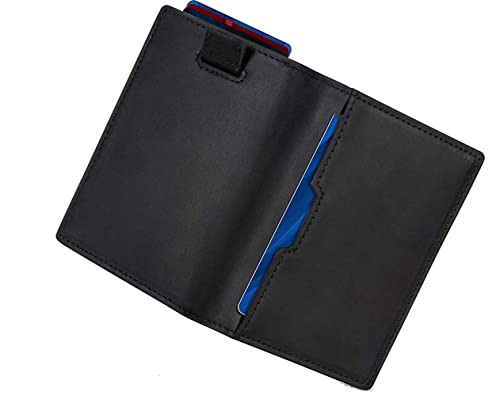 Contacts Men's Slim RFID Blocking Leather Wallet Black - Image 2
