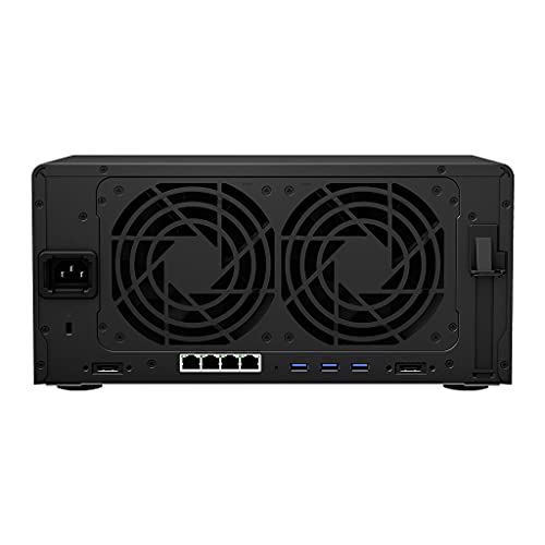 Image of Synology DiskStation DS1821+ NAS Server with Ryzen 2.2GHz CPU, 32GB Memory, 80TB HDD Storage, 1TB M.2 NVMe SSD, 4 x 1GbE LAN Ports, DSM Operating System