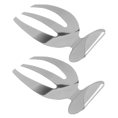 CIYODO 2Pcs Stainless Steel Salad Claws Salad Forks for Serving and Tossing Silver Salad Server Utensils for Home Use