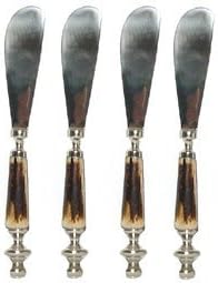 Traders and Company Pate Knife w/Dyed Bone Handle, Set of 4 - Antler