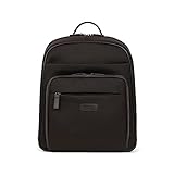Acabado plateado. Hexagona Paris Hombre-Colección Travel Business-Marrón-en Nylon-2 Correas 1 asa no Ajustable-Mochila de Mano-Bandolera, L : 31 x h : 36 x P : 14 cm