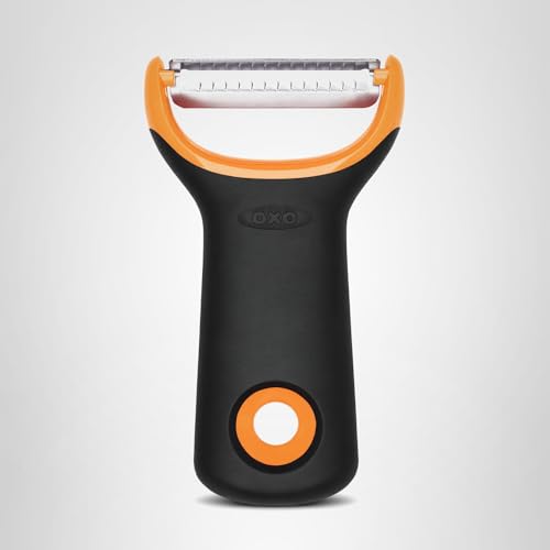 Miniatura 10 de Oxo Good Grips Pelador Juliana Con Cuchillas De Acero Inoxidable, Diseño Compacto En Y, Mango Antideslizante, Inoxidable Y Apto Lavavajillas