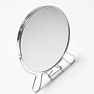 Double Sided Mirror on Stainless Steel Stand 19cm