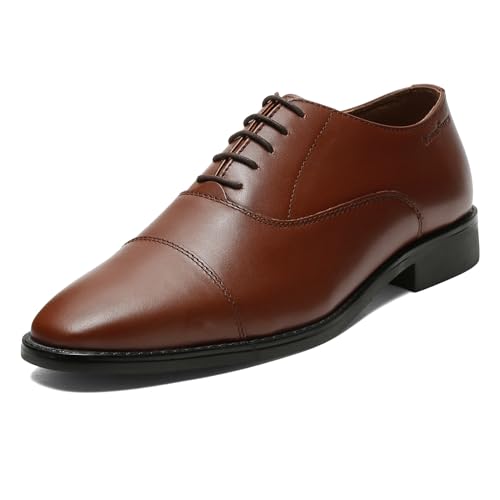 Image of LOUIS STITCH Men's Derby Shoes | Handmade Italian Leather Formal Shoes | Classic Lace-Up Derby Shoes for Men | Premium, Office & Wedding Shoes | Sizes 6-12