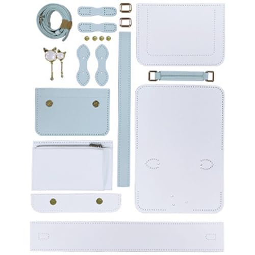 Backpack Set DIY Leather Handbag Making Kit Pu Leather Craft Sewing Bag Material Leather Knitting Crochet Making Sets Handmade All Accessories for Braid Accessories