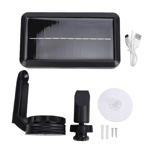 Lampe solaire étanche avec angle réglable, détecteur et aimant pour fixation extérieure
