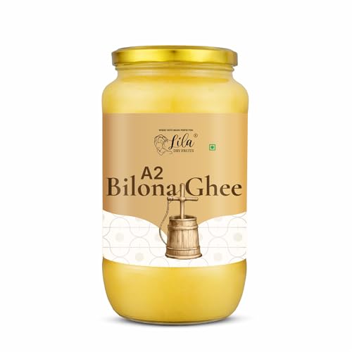 Image of LILA DRY FRUITS A2 Bilona Cow Ghee 100 ML | Traditional Hand Churned Desi Ghee from Curd Using Bilona Method | Rich Aroma & Grainy Texture for Cooking & Daily Use Must have Kitchen Essentials