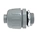 RLECS 2pcs American Standard NPT Hose Connector 1/2 inch Gray Liquid Tight Connector Non-Metallic Straight Electrical Conduit Connector PVC Flexible Conduit Fittings Household Outside Hose Tools