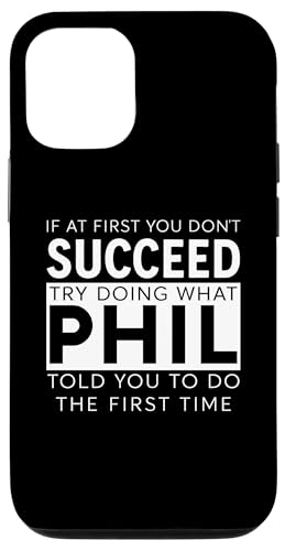 Phil Name Funny Joke �N���X�}�X �a���� �������� �t�B���b�v �X�}�z�P�[�X iPhone 12/12 Pro �p