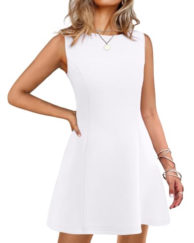 Women's Boat Neck Formal Short Dresses Summer Sleeveless A Line Elegant Mini Cocktail Party Dress 2025
