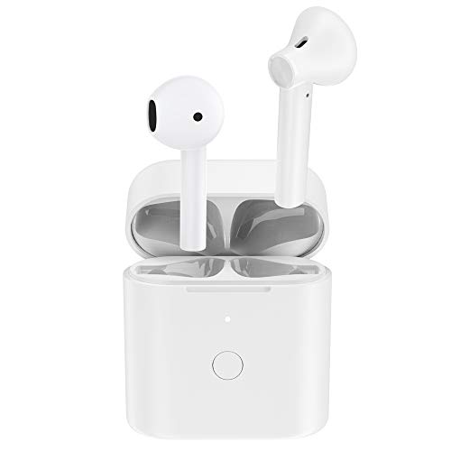 Auriculares Bluetooth, HOMSCAM Control Táctil Inteligent Auriculares Inalámbricos Bluetooth 5.1 HiFi Mini Twins Estéreo In-Ear Auriculares inalámbricos con Tipo-C Cables