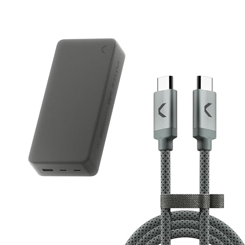 Clemm Power Bank 30K mAh con Cable 100W Tipo-C Triple Puerto
