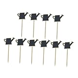 BESPORTBLE 10個花園小板挿牌 チョークボードピック ガーデン装飾用ラベル メッボード付き