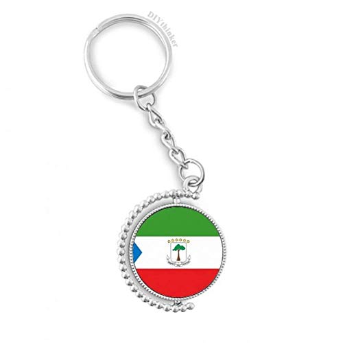 Porte-clés Guinée équatoriale rotatif, une idée cadeau souvenir d'Afrique original
