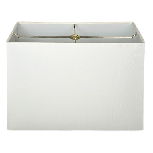Royal Designs, Inc. Rectangle Hardback Lamp Shade - White, (8x16) x (10x18) x 12