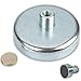 Produktbild Ferrit Flachgreifer Ø 100,0 mm x 22,0 mm mit Gewindebuchse M12 x 22 mm - hält hält 90,0 kg - 1 Stück - Topfmagnet mit Gewinde-Buchse (Innengewinde)