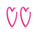 Colorful Hoop Star Earrings Geometric Hoop Earrings Bright Fluorescence star hoop earings for women