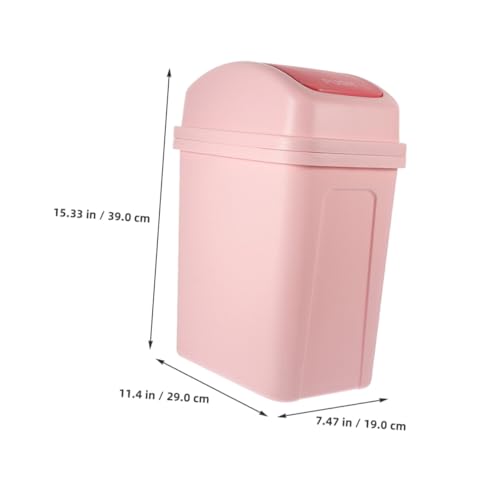 Caneca de Basura de Plástico con Tapa Abatible Capacidad Grande miniatura 7
