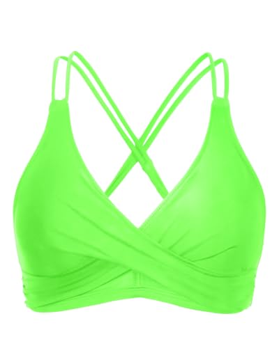 Image of Holipick Twist Front Bikini Tops for Women - Push Up Bathing Suit Top Padded Swimsuit Top