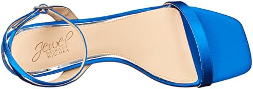 Jewel Badgley Mischka Women's Charisma II Heeled Sandal, Blue Satin, 9 | Image 4