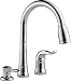 Delta Faucet Kate Single-Handle Kitchen Sink Faucet with Pull Down Sprayer, Soap Dispenser and Magnetic Docking Spray Head, Chrome 16970-SD-DST