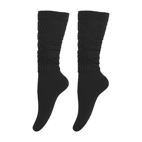 Image of Gvhntk Slouch Socks Women 80s 90s Scrunch Socks Extra Long Slouchy Sock Knee High Sock