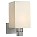 Prebit Jana LED Wall Sconce, Matte Chrome, White Shade Built-in Dimmer, 10-30VDC (ILPB25013707)