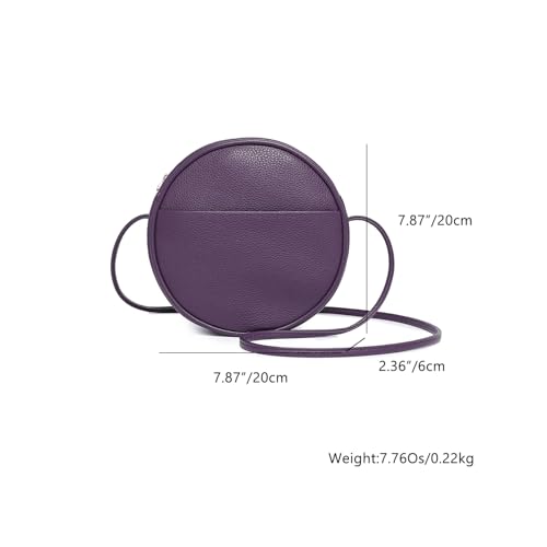 Image of Circle Crossbody Bag for Women NYLON Circle Purse with Zipper Adjustable Knot Shoulder Straps