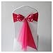 Egurs Fiocco elastico per sedia con fiocco in tulle in organza, coprisedia con fiocco per sedie, fiocchi per sedie, decorazioni per matrimoni, anniversari, feste, decorazione per la casa, rosso rosa