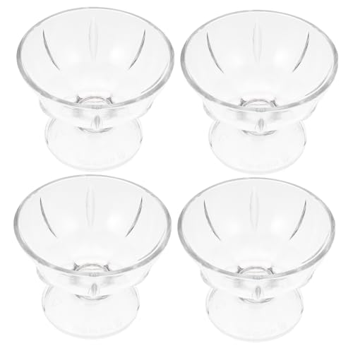 FOYTOKI 4pcs Ice Cream Cup Dessert Shooter Cup Condiment Containers Mini Parfait Cups Dessert Tasting Bowl Condiment Cups Drinking Cup Trifle Bowl Dessert Cups Juice Containers Clear Cups