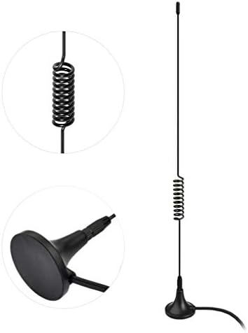 Bingfu Universal Car Stereo FM Aerial Antenna Magnetic Base DIN Plug Aerial for Vehicle Truck SUV Truck RV Car Stereo Audio HD Radio Android Head Unit CD Media Receiver Player Car Radio Stereo