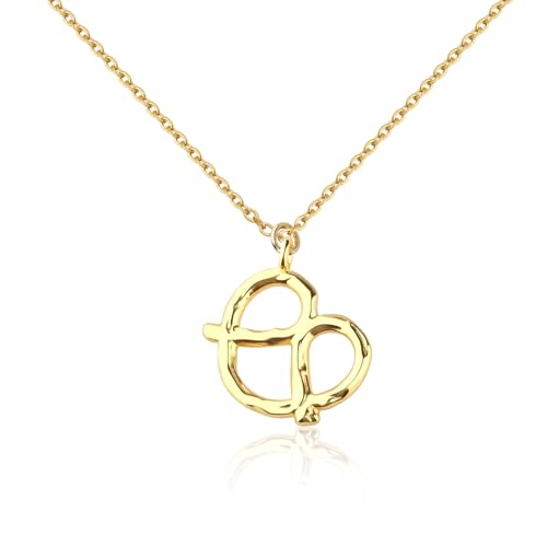 Pretzel Heart Necklace Pretzel Food Jewelry Pretzel Charm Necklace Gift for Her
