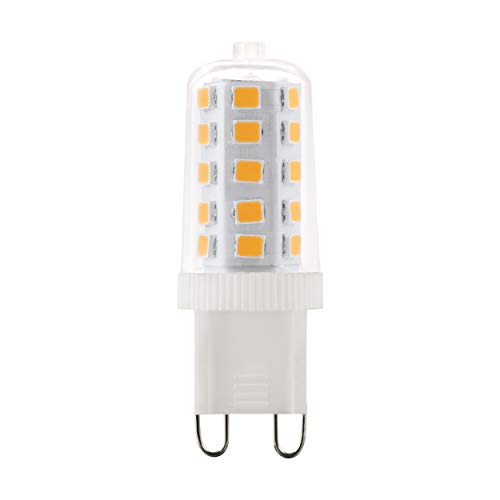 Eglo G9 LED Corn Light Bulb, 2-pin Push-fit Capsule lamp, 3 watt (Equivalent to 30 watt), 320 Lumen, Warm White Glow