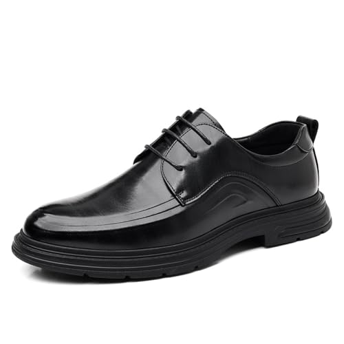 Men Business Formal Wedding Leather Shoes Slip-On Casual Work Office Lace Up Comfortable Shoes for Dating Prom