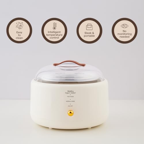 Image of The Good Bug Portable Greek Yogurt & Curd Maker Hung Curd with Auto Temperature Regulation| Easy Homemade Yogurt & Cheese (Yogurt Maker) | Durable | 1 Litre | 220V, 15Hz
