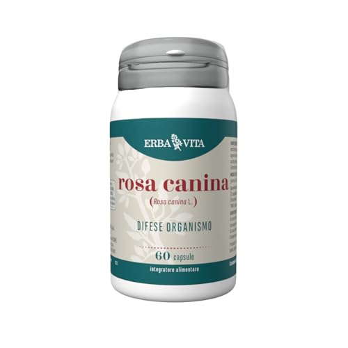 ERBA VITA Integratore Alimentare di Rosa Canina - 60 Capsule - Fonte naturale di Vitamina C