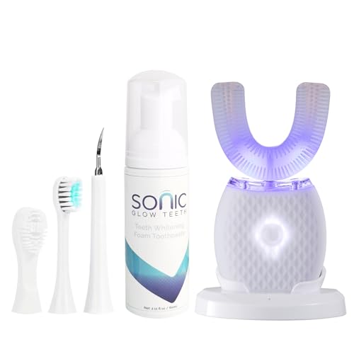 RONGCHUANG Ultrasonic Toothbrush for Adults with Portable 30 Automatic Timer Wireless Charging Washable for Travel & Home Use