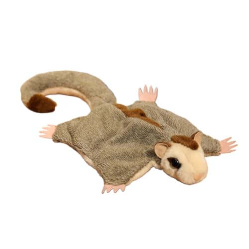 Plush Sugar Glider Stuffed Animal, 13 Inch Flying Squirrel Plush Toy,Gray,Soft Decorative Pillow for Home,Collectors