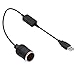 AYECEHI USB A to 12V Car Cigarette Lighter Adapter, 8W Max, Black, for Driving Recorder, GPS, Power Bank, VA Supplied Health Equipment
