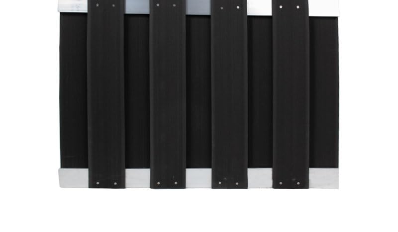 WPC Sichtschutzzaun 180x180 cm Bausatz – blickdichtes Zaunelement mit WPC Lamellen & Alu-Querriegeln, Komplettset inkl. Schrauben, ohne Pfosten, Garten-/Terrassenzaun