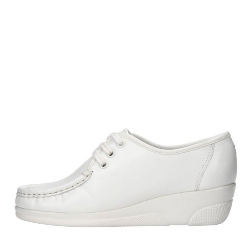 Nurse Mates Annie Hi Shoes | Full-Grain Leather | Slip-Resistant | Comfort Support | White | Size 8M
