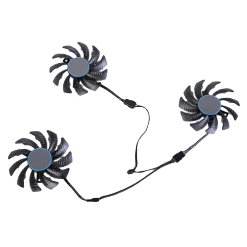 Yjcnelcr 3pcs 77mm 4Pin Graphics Card Fan for GTX1060 1070 1080 Efficient Cooling and Enhances GPU Long Time Use T128010SU