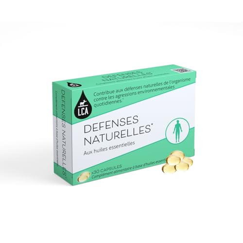 LCA - Capsules défenses naturelles | Huiles essentielles de Ravintsara, d'Origan compact et de *Sarriettes des montagnes | Contribue aux défenses naturelles de l’organisme* | 30 capsules